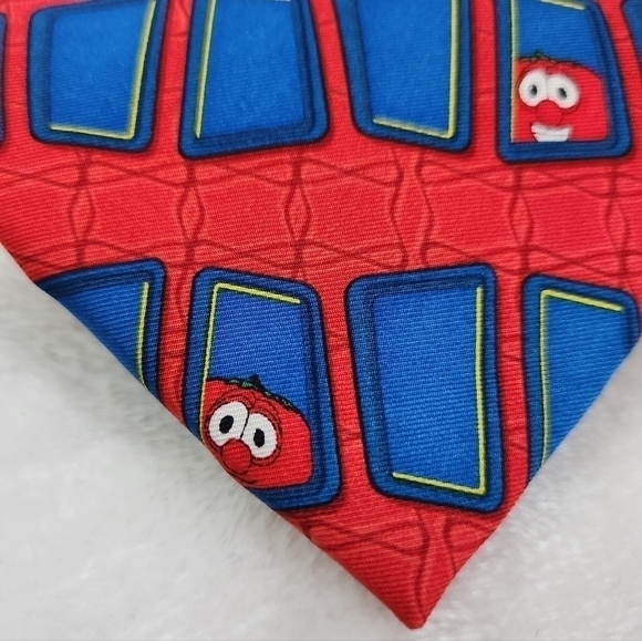 EAGLES Wings Bob The Tomato Cartoon Veggie Tales Vintage VTG Novelty Necktie - Picture 6 of 10